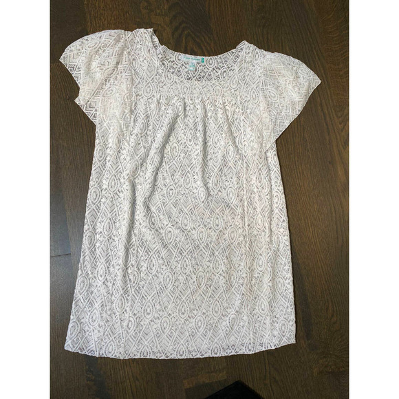 Flavia Padovan ~Made in Italy~White Lace See- thru Dress  Cover UP ~1~100%Cotton - Picture 1 of 4